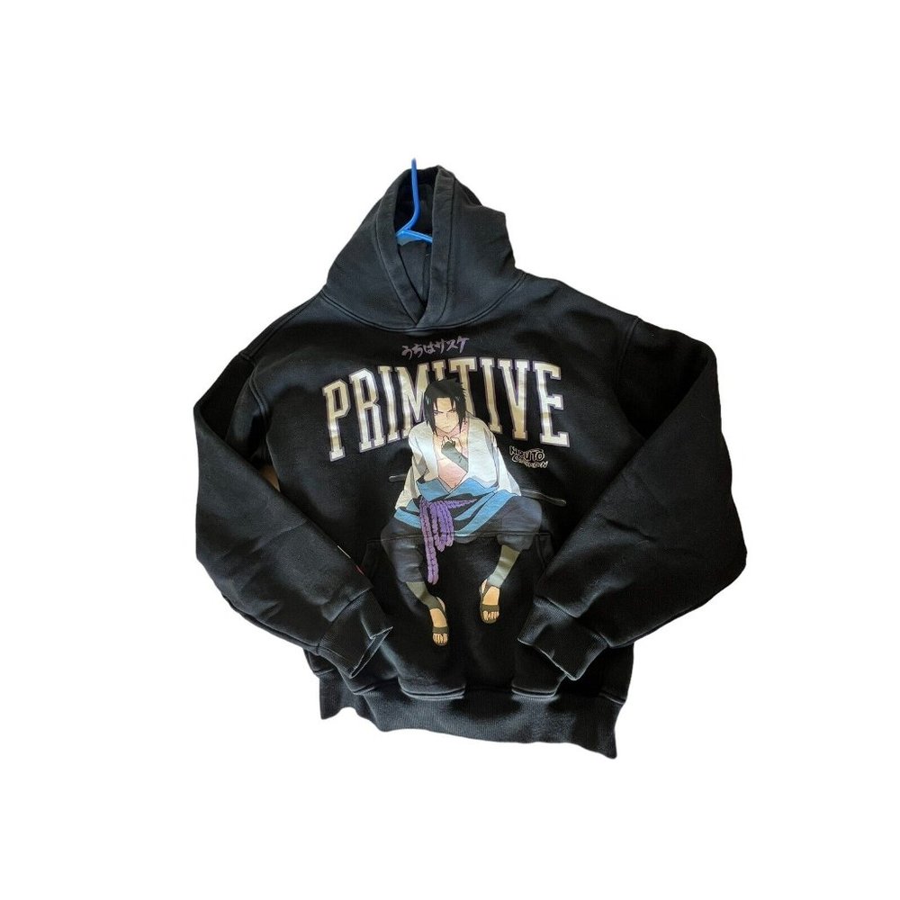 Primitive x Naruto Shippuden Sasuke Hoodie Black-  Size Medium But Runs Small
